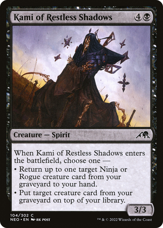 Kami of Restless Shadows (NEO-104) (Foil)