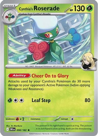 Cynthia's Roserade (DRI-008) (Reverse Holofoil)