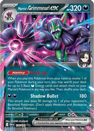 Marnie's Grimmsnarl ex (DRI-136) (Holofoil)