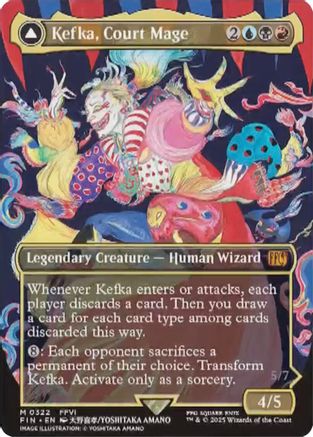Kefka, Court Mage // Kefka, Ruler of Ruin (FIN-322) (Borderless)