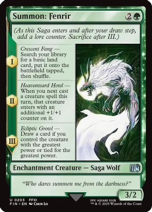 Summon: Fenrir (FIN-203) (Foil)