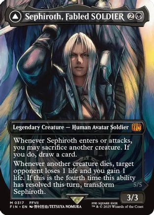 Sephiroth, Fabled SOLDIER // Sephiroth, One-Winged Angel (FIN-317) (Borderless) (Foil)