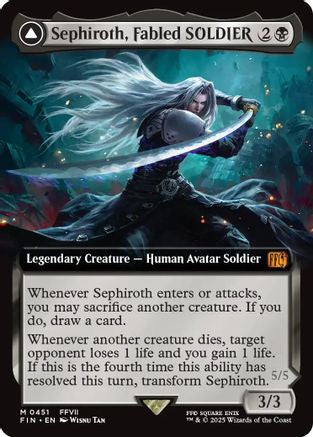 Sephiroth, Fabled SOLDIER // Sephiroth, One-Winged Angel (FIN-451) (Extended Art) (Foil)