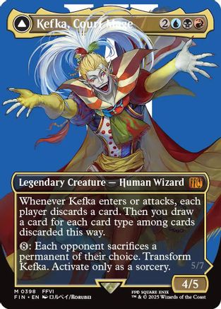 Kefka, Court Mage // Kefka, Ruler of Ruin (FIN-398) (Borderless)