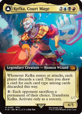 Kefka, Court Mage // Kefka, Ruler of Ruin (FIN-496) (Extended Art)