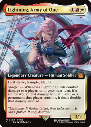 Lightning, Army of One (FIN-498) (Extended Art)