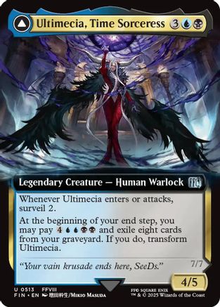 Ultimecia, Time Sorceress // Ultimecia, Omnipotent (FIN-513) (Extended Art) (Foil)