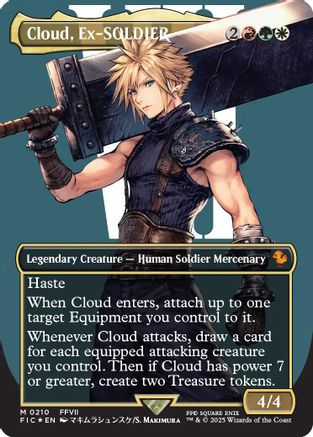 Cloud, Ex-SOLDIER (Borderless) (Surge Foil) (FIC-210)