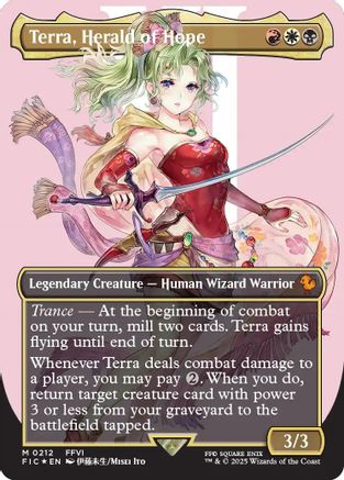 Terra, Herald of Hope (Borderless) (Surge Foil) (FIC-212)