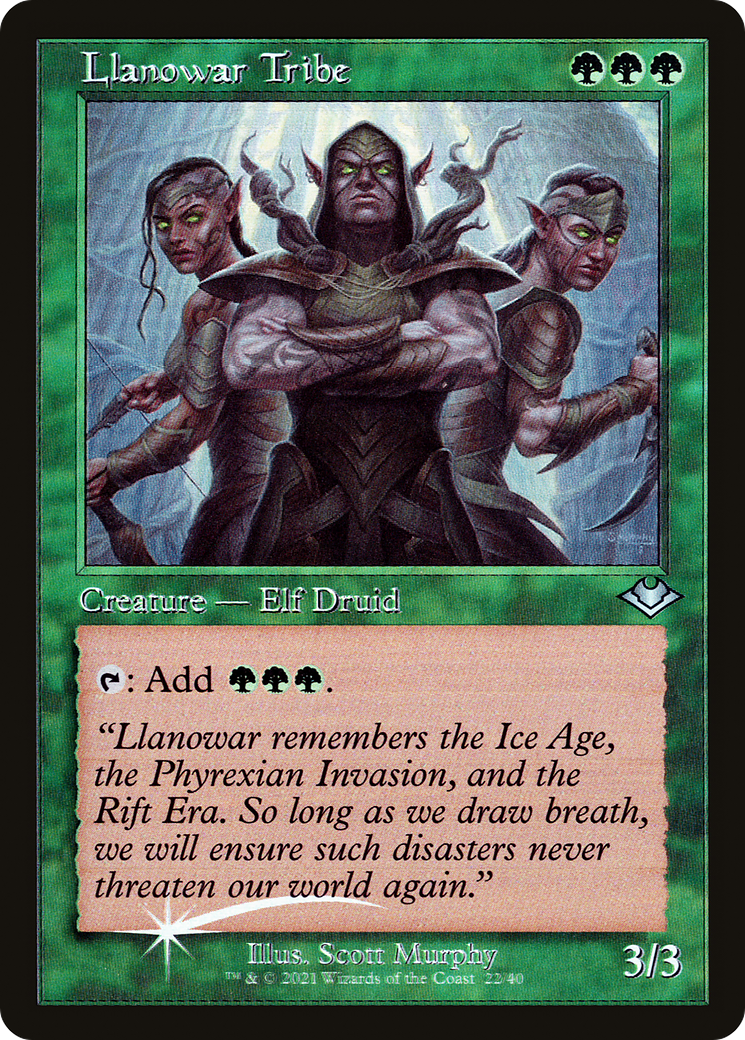 Llanowar Tribe (MH1-022) (Etched Foil)