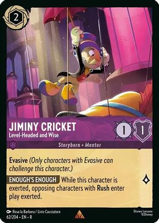 Jiminy Cricket - Level-Headed and Wise (8-062) (Cold Foil)
