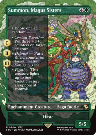 Summon: Magus Sisters (Borderless) (FIC-200) (Foil)