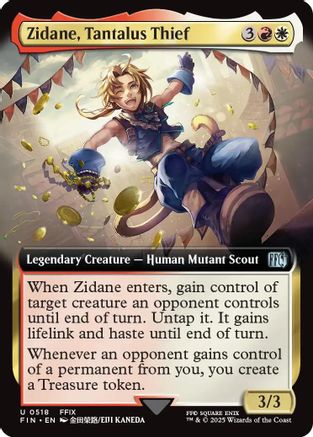 Zidane, Tantalus Thief (FIN-518) (Extended Art) (Foil)