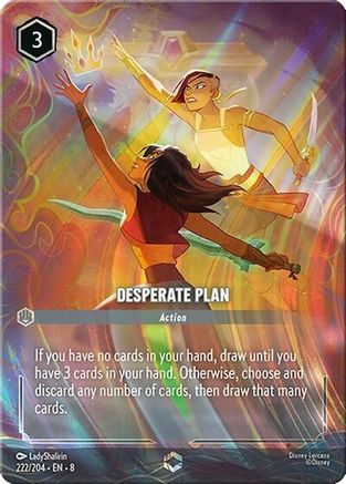 Desperate Plan (Enchanted) (8-222) (Holofoil)
