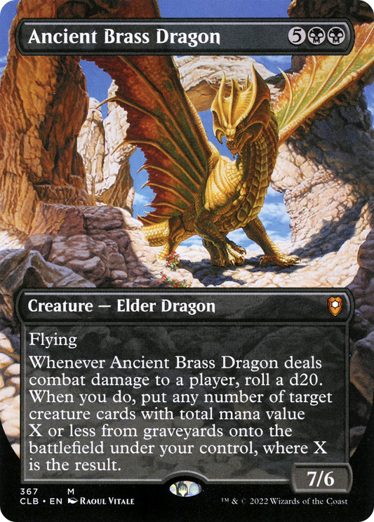Ancient Brass Dragon (CLB-367) (Borderless) (Foil)