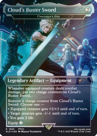 Cloud's Buster Sword - Umezawa's Jitte (Rainbow Foil) (SLD-1865)