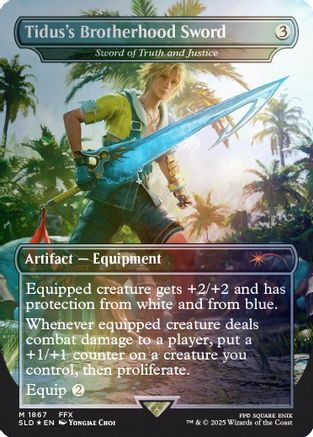 Tidus's Brotherhood Sword - Sword of Truth and Justice (Rainbow Foil) (SLD-1867)