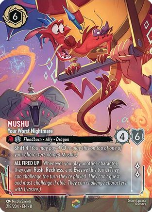 Mushu - Your Worst Nightmare (Enchanted) (8-218) (Holofoil)