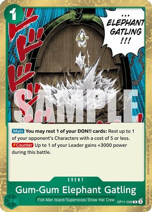 Gum-Gum Elephant Gatling (OP11-038) (Foil)