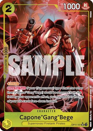 Capone"Gang"Bege (101) (Alternate Art) (OP11-101) (Foil)