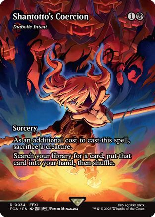 Shantotto's Coercion / Diabolic Intent (FCA-034) (Borderless) (Foil)