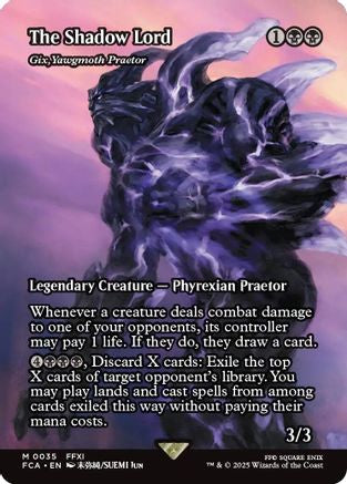 The Shadow Lord / Gix, Yawgmoth Praetor (FCA-035) (Borderless) (Foil)