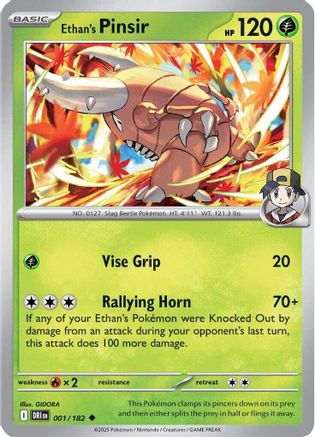 Ethan's Pinsir (DRI-001) (Reverse Holofoil)