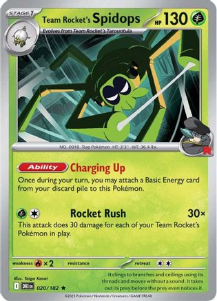 Team Rocket's Spidops (DRI-020) (Reverse Holofoil)