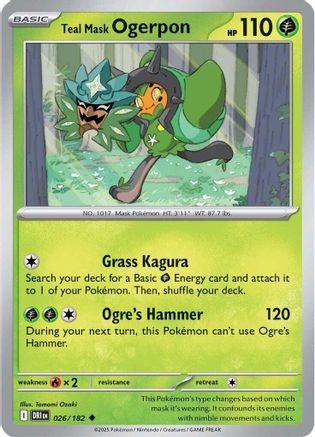 Teal Mask Ogerpon (DRI-026) (Reverse Holofoil)