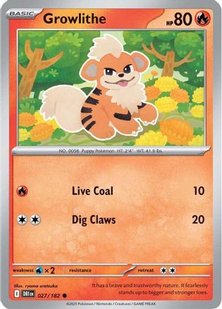 Growlithe (DRI-027) (Reverse Holofoil)