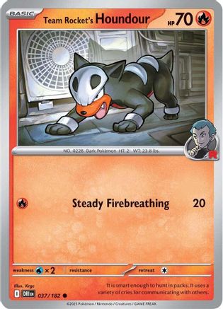 Team Rocket's Houndour (DRI-037) (Reverse Holofoil)
