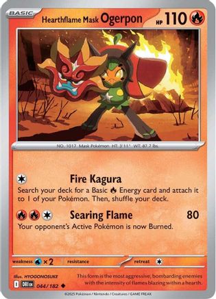 Hearthflame Mask Ogerpon (DRI-044) (Reverse Holofoil)