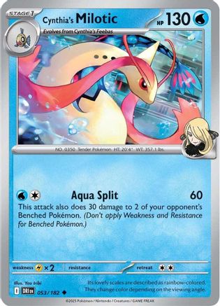 Cynthia's Milotic (DRI-053) (Reverse Holofoil)