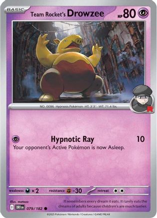 Team Rocket's Drowzee (DRI-079) (Reverse Holofoil)