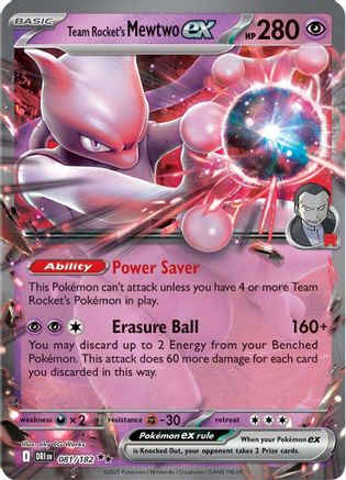 Team Rocket's Mewtwo ex (DRI-081) (Holofoil)