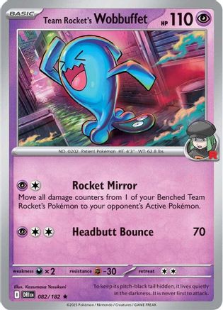 Team Rocket's Wobbuffet (DRI-082) (Reverse Holofoil)