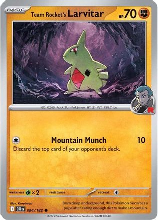 Team Rocket's Larvitar (DRI-094) (Reverse Holofoil)