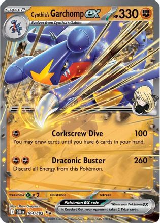 Cynthia's Garchomp ex (DRI-104) (Holofoil)