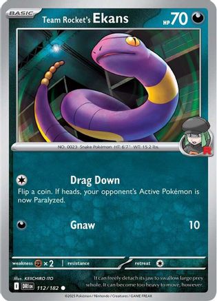 Team Rocket's Ekans (DRI-112) (Reverse Holofoil)