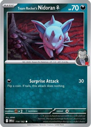 Team Rocket's Nidoran F (DRI-114) (Reverse Holofoil)