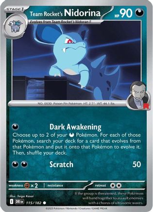 Team Rocket's Nidorina (DRI-115) (Reverse Holofoil)