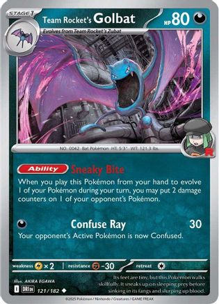 Team Rocket's Golbat (DRI-121) (Reverse Holofoil)