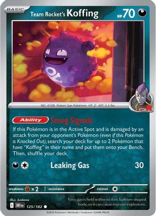 Team Rocket's Koffing (DRI-125) (Reverse Holofoil)