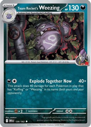 Team Rocket's Weezing (DRI-126) (Reverse Holofoil)
