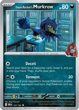 Team Rocket's Murkrow (DRI-127) (Reverse Holofoil)