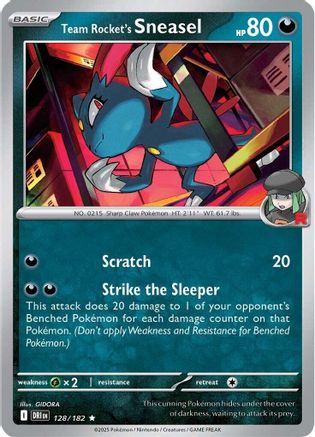 Team Rocket's Sneasel (DRI-128) (Reverse Holofoil)