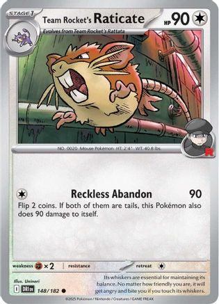 Team Rocket's Raticate (DRI-148) (Reverse Holofoil)