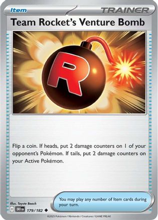 Team Rocket's Venture Bomb (DRI-179) (Reverse Holofoil)