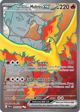 Team Rocket's Moltres ex (DRI-208) (Holofoil)