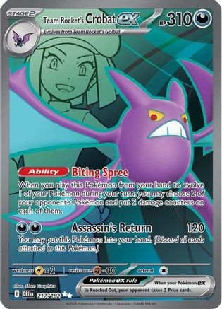 Team Rocket's Crobat ex (DRI-217) (Holofoil)